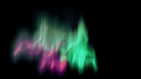 Aurora Borealis Northern Polar Lights isolated on black , 4k, high-detailed popular compositing element , seamless loop