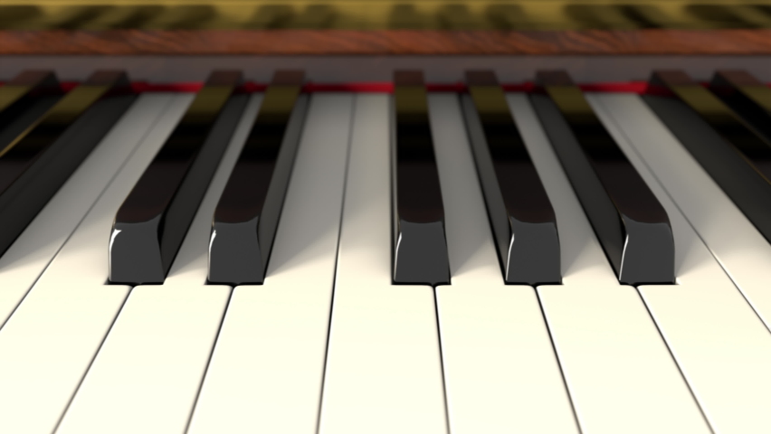 Piano keys, close-up seamless loop. Illustration for classical musical, concert show, music education or school, song intro or music theatre orchestra performance | Shutterstock HD Video #1063414870