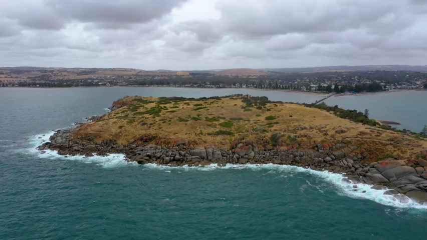 "Landscape of Granite island near Victor Harbor in Australia"