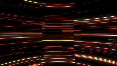 Glowing neon lines rotating around. Seamless loopable 4k 60fps animation