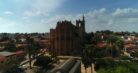 Northern Cyprus, Famagusta, Lala Mustafa Pasa Camii (St Nicholas Cathedral ] 4K.