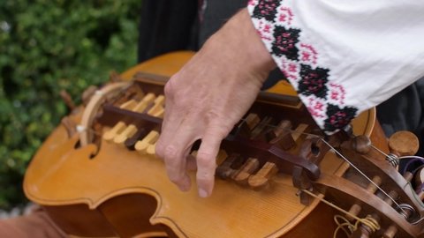 Traditional musical Ukrainian instrument Wheel Lira