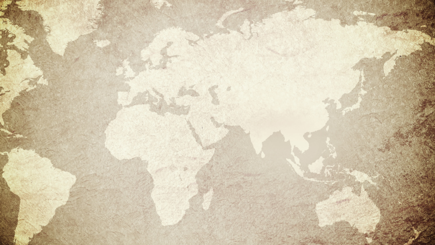 Vintage map showing Thailand. From above zooming in.