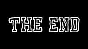 The end text hand drawn animation