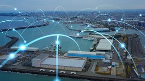 Fishing port and communication network concept. Smart fishery. - Powered by Shutterstock - Get 15% off with code: PIKWIZARD15