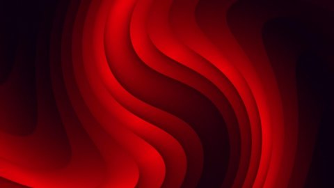 Stylish 3D Abstract Animation Color Wavy Smooth Wall Concept Multicolor red black Liquid Pattern. Wavy Reflection Surface Macro. Trendy Colorful Fluid Abstraction Flow. Beautiful Gradient Texture