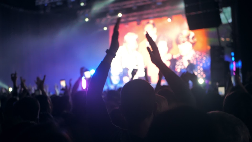 Music festival applause party concert light Royalty-Free Stock Footage #1063464055