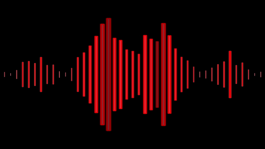 Audio waveforms moving across the screen in red, a perfect background for a podcast, audiobook, karaoke - seamless looping. | Shutterstock HD Video #1063481650