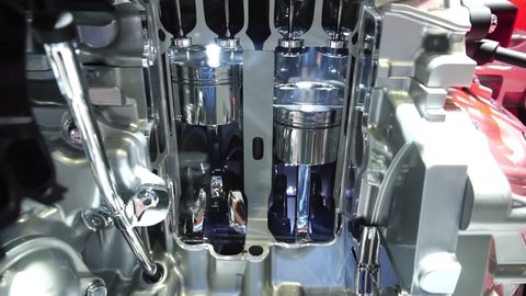 Pistons in modern car engines.