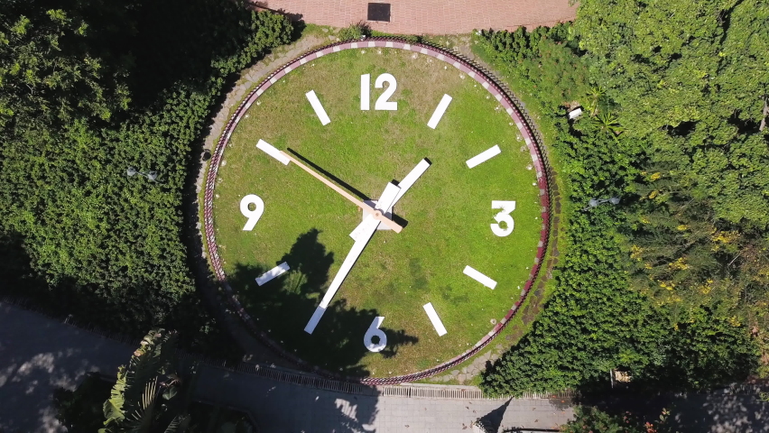 4K DRONE THE GIANT CLOCK OF PHNOM PENH, CAMBODIA