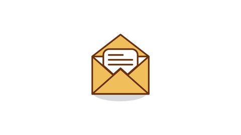Email Animated Icon. 4k Animated Icon to Improve Project and Explainer Video