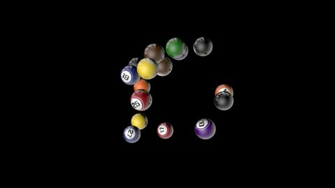 Lotto balls flying, 16 balls with Luma Matte
