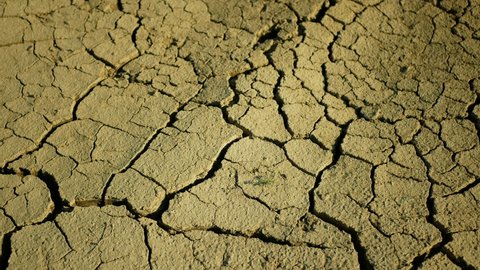 Cracked crust drought soil river stream wetland water, swamp creek rivulet drying up earth climate change, surface extreme heat wave caused crisis, environmental disaster earth cracks, death plants