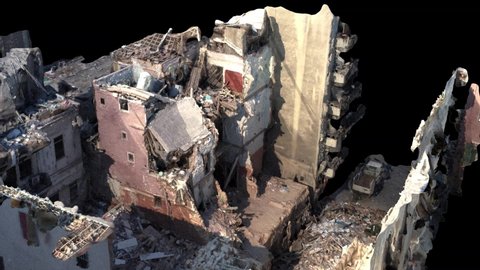 3d scan of building damaged from port of beirut explosion