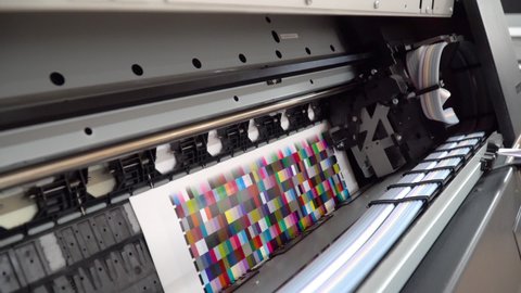 Digital printing. Color calibration of inkjet printer. Print color chart for spectrophotometer.