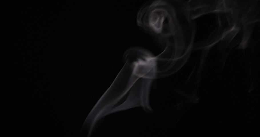 Soft Fog in Long Footage on Dark Backdrop. Realistic Atmospheric Whit Smoke on Black Background. White Fume Slowly Floating Rises Up. Abstract Haze Cloud. Animation Mist Effect. Smoke Stream Effect 4K Royalty-Free Stock Footage #1063594864