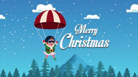 Happy Merry Christmas Card With の動画素材 ロイヤリティフリー Shutterstock