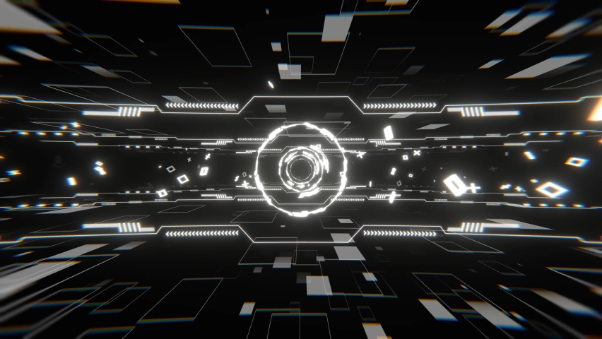Cool cyberspace loop 3D Render loop tunnel, There is another version Royalty-Free Stock Footage #1063615321
