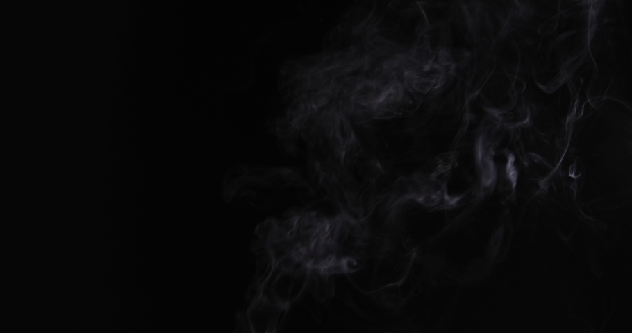 Soft Fog in Long Footage on Dark Backdrop. Realistic Atmospheric Whit Smoke on Black Background. White Fume Slowly Floating Rises Up. Abstract Haze Cloud. Animation Mist Effect. Smoke Stream Effect 4K Royalty-Free Stock Footage #1063641088