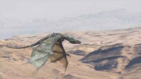The Dragon flying over Rocky And Sandy Areas. Production Quality footage in 4k resolution, ProRes 4444 codec, 30 FPS.