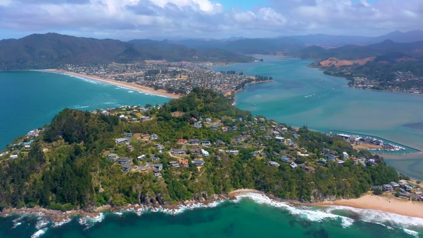 "Aerial view of Pauanui at New Zealand"