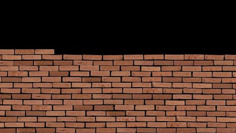 Lays brick into wall .Red bricks installing, building wall. Concept of construction. craftsmanship and module structure. Copy space.