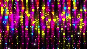 Heart Colorful Flickering Background Looped Video