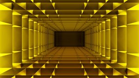 Abstract neon light corridor, concept Golden matrix box design. Looping 4K video - Powered by Shutterstock - Get 15% off with code: PIKWIZARD15