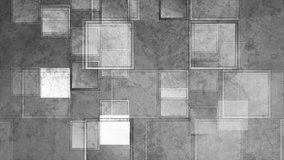 Grey grunge squares abstract tech geometric motion background. Seamless looping. Video animation Ultra HD 4K 3840x2160