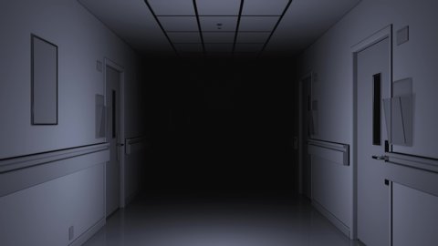 walking inside scary mental hospital with no lights