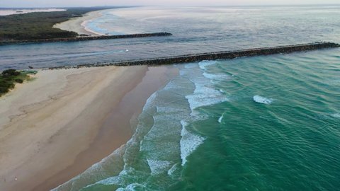 Beautiful sunrise , Gold Coast Seawy,South Stradbroke Island,Queensland Australia
