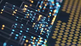 A computer processor with millions of connections and signals. Technology cpu background. Pulses and signals from the chip propagate through the motherboard. 3d animation - Powered by Shutterstock - Get 15% off with code: PIKWIZARD15