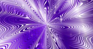 Luminous waves of magenta and white emanate from the center of the frame and move intermittently against a purple and white background