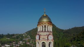 Aerial view of New athos, monastery in Abkhazia