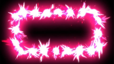 Pink Jagged Retro Lightning Ball Emitting Glow with variety of animations