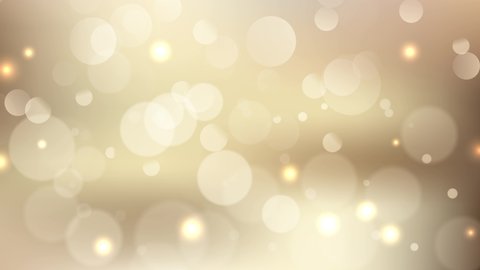 Beautiful gold shimmering particles with lens flare on golden background in slow motion. Animation of Dynamic Wind Particles In The Air With Bokeh effect