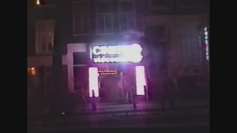 AMSTERDAM, HOLLAND 5 APRIL 1989: Sex shop exterior