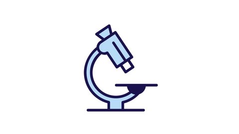 Microscope Animated Icon. 4k Animated Icon to Improve Project and Explainer Video