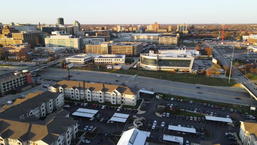 Interstate Highway Road Traffic in American City of St. Louis, Missouri