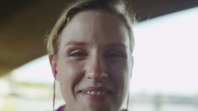 4K First person clip of video call by a young woman speaking to camera in slow motion, shot on RED EPIC