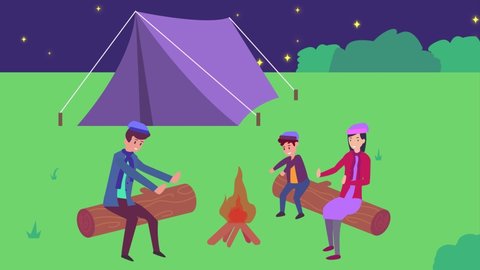 Camping Forest Cartoon Stock Video Footage 4k And Hd Video Clips Shutterstock