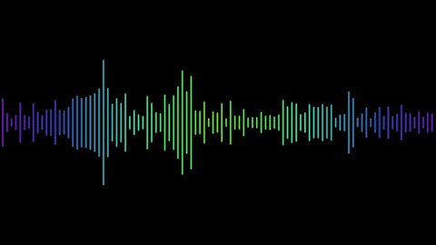 Looped animation audio frequency monitor sound wave