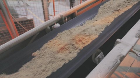 Grinding bulk materials in a ball mill. Conveyor Belt Line, Sand Conveyor Belt