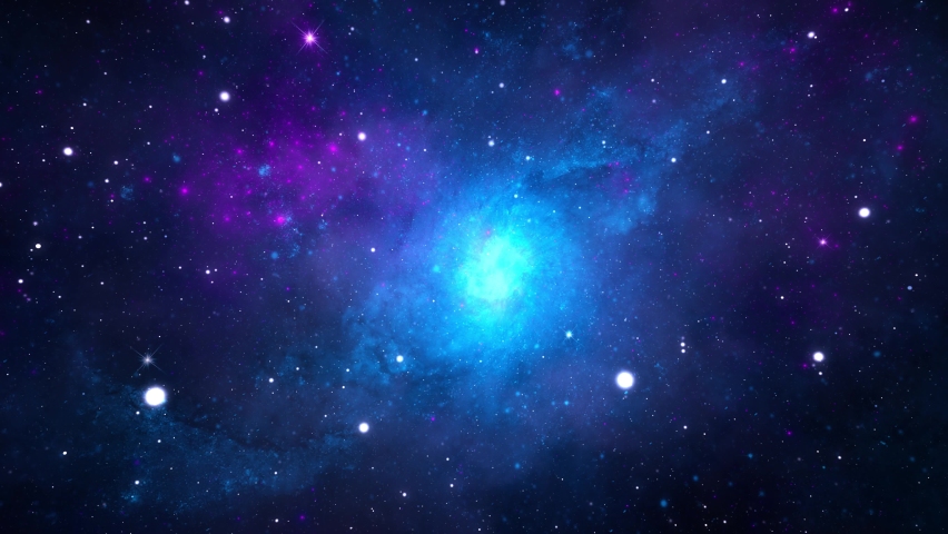 4K 3d Flying inside Epic Storm of Galaxy Clouds and Lightning Nebula Seamless Loop. nebula clouds in outer space, background space Animation. in dark space, studded with stars and nebulae Royalty-Free Stock Footage #1063831315
