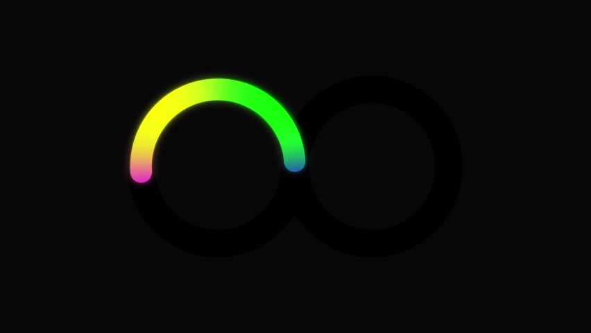 Infinity symbol or sign, 3D animation of Colorful Glowing  infographic infinity symbol, 4k High Quality, 30 FPS, 3D render