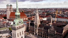Munich in a bird's-eye view. The Marienplatz square.	 - Powered by Shutterstock - Get 15% off with code: PIKWIZARD15