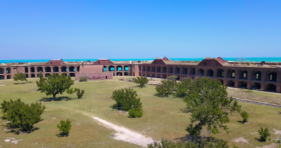Drone view of Fort Jefferson of the Dry Tortugas near Key West