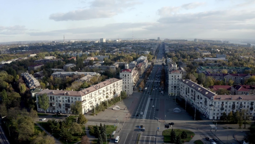 Zaporizhzhia from a bird