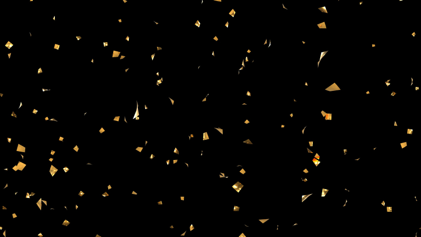 Confetti Golden Particle Glitter Transparent Background loop 3d render Royalty-Free Stock Footage #1063905757