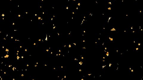 Confetti Golden Particle Glitter Transparent Background loop 3d render